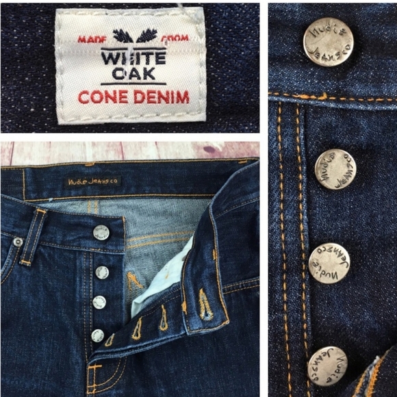 🐞NUDIE JEANS Grim Tim Dry Edged Selvage denim 28/26 Unisex (make an Offer!!) - Picture 3 of 8